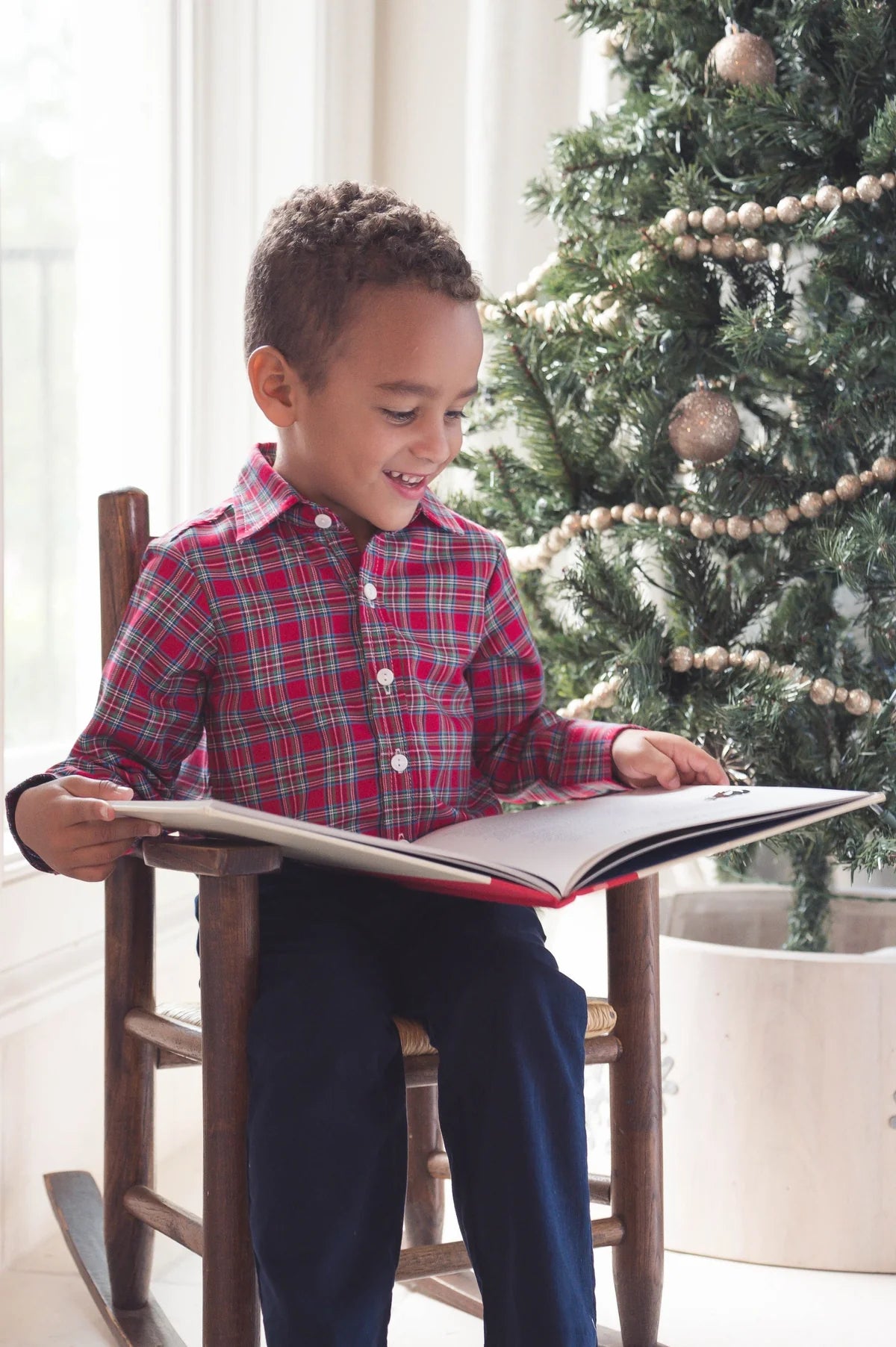 Lullaby Set Brees Button Down - Woodstock Plaid