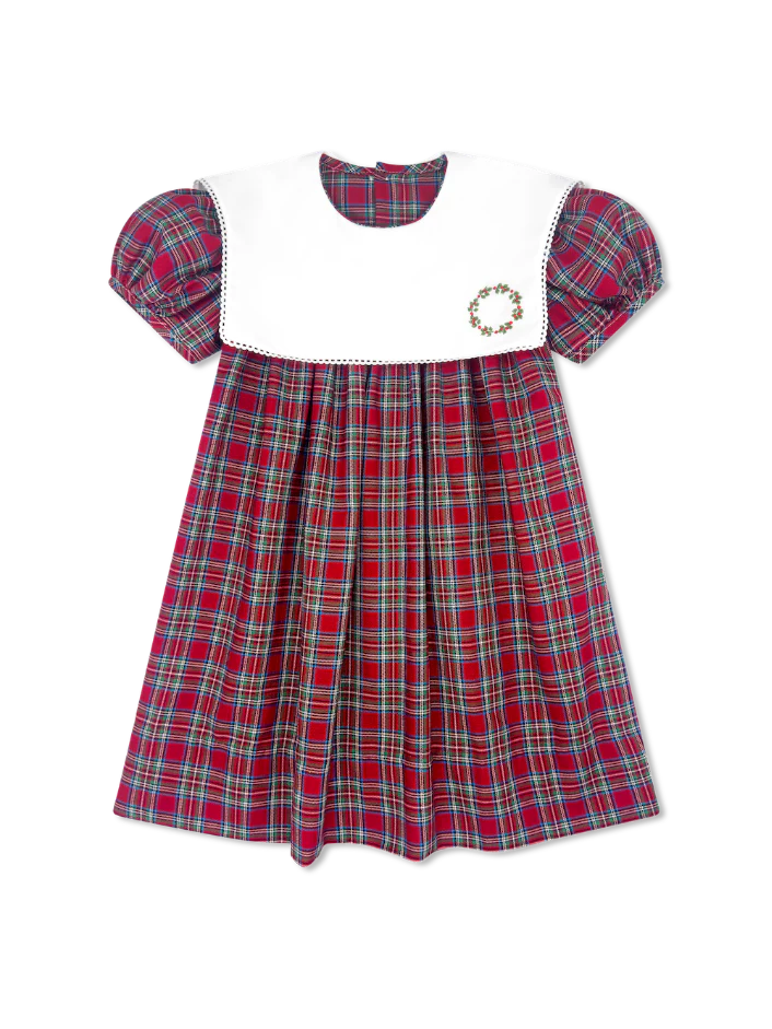 Wreath Hope Dress - Woodstock Plaid