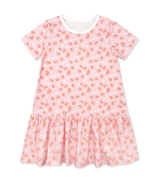 Lullaby Set Dani Dropwaist Dress- Candy Corn Kisses