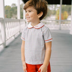 Lullaby Set Sibley Short Set- Primary Plaid 