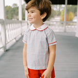 Lullaby Set Sibley Short Set- Primary Plaid 