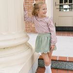 Lullaby Set Susie Scallop Skirt- Sweetgrass Corduroy