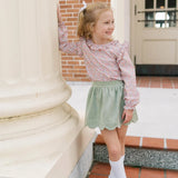 Lullaby Set Susie Scallop Skirt- Sweetgrass Corduroy