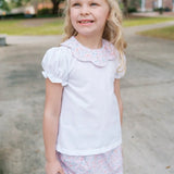Lullaby Set Susie Scallop Skirt- Pumpkin Grove Floral