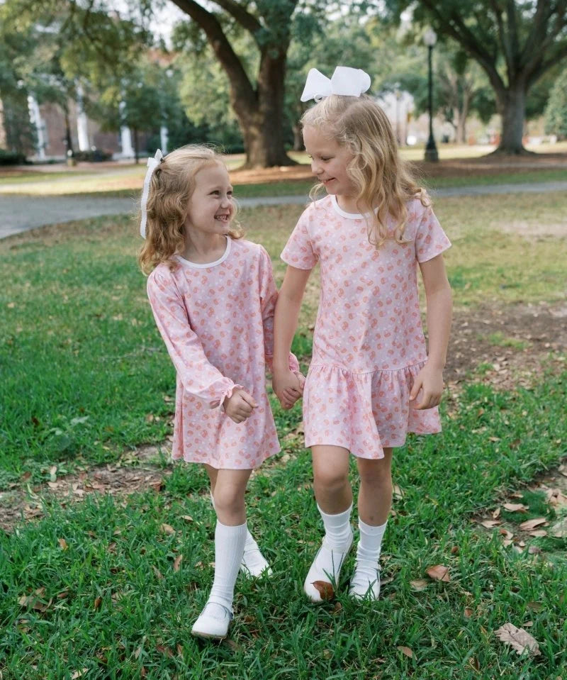 Lullaby Set Dani Dropwaist Dress- Candy Corn Kisses