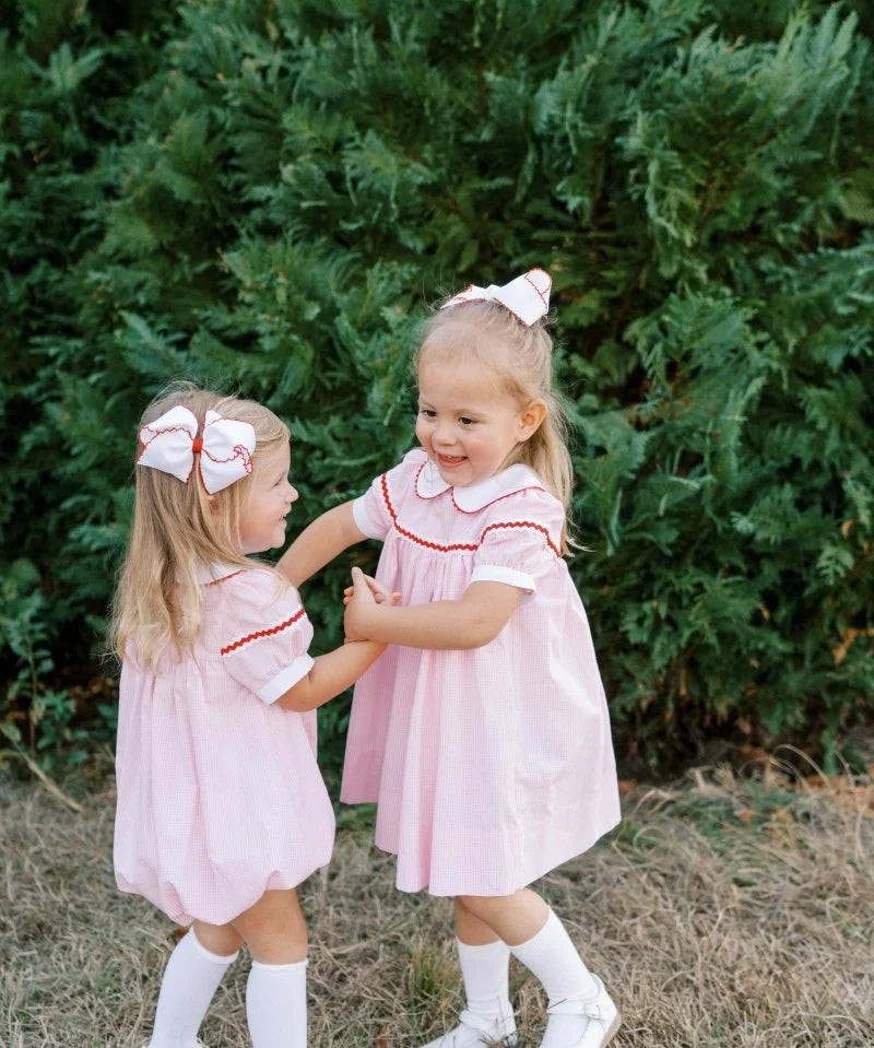 Kendall Dress- Classic Pink Mini Gingham