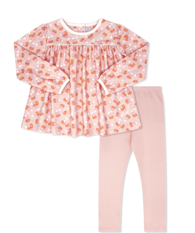 Lullaby Set Memory Making Legging Set- Candy Corn Kisses