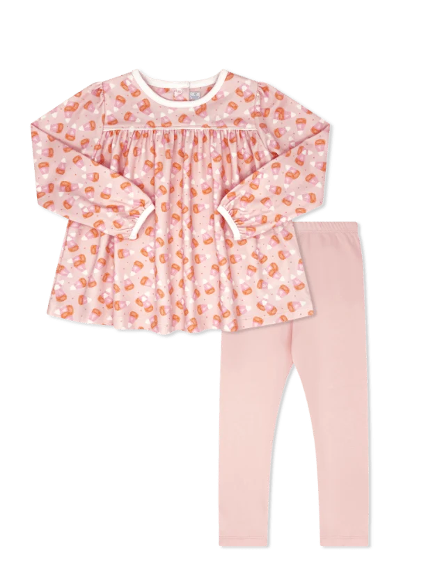 Lullaby Set Memory Making Legging Set- Candy Corn Kisses