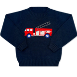 Lullaby Set Cozy Up Sweater- Firetruck