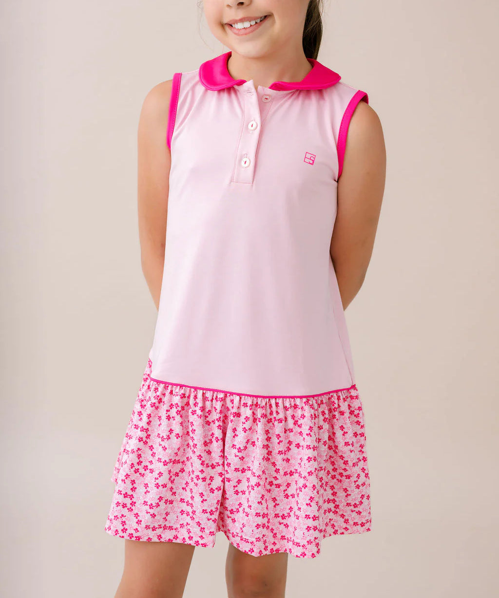 Darla Drop Waist Dress - Pink Petals