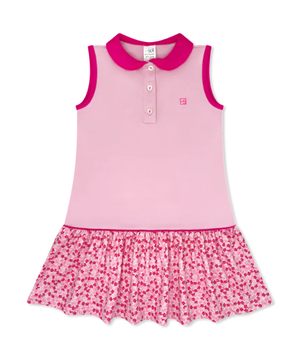 Set Athletics Darla Drop Waist Dress - Pink Petals