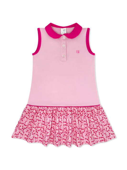Set Athletics Darla Drop Waist Dress - Pink Petals