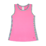 Set Athletics Drew Tank- Whimsy Wildflower and Flamingo Pink