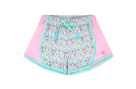Set Athletics Elise Short- Whimsy Wildflowers and Flamingo Pink
