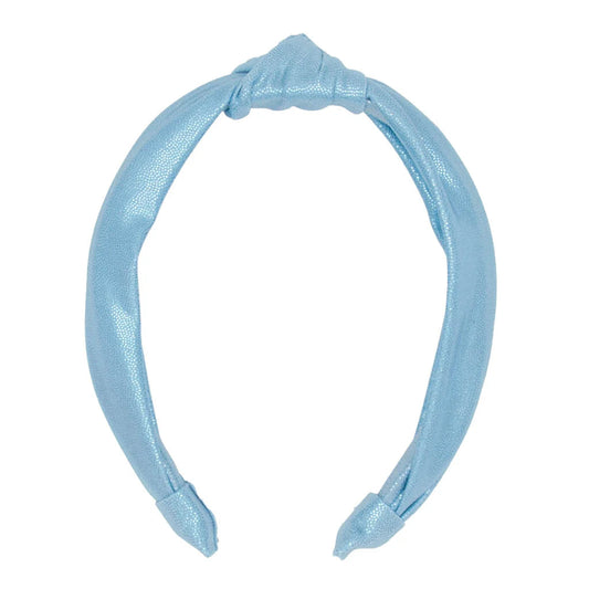 Top Knot Headband - Light Blue Shimmer