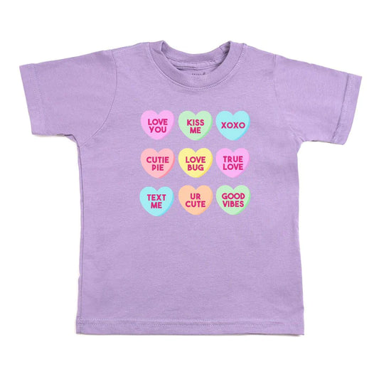 Sweet Wink Candy Hearts Valentine's Day Short Sleeve T-Shirt