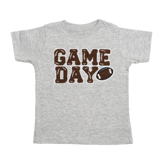 Sweet Wink Game Day Patch Short Sleeve T-Shirt- Gray