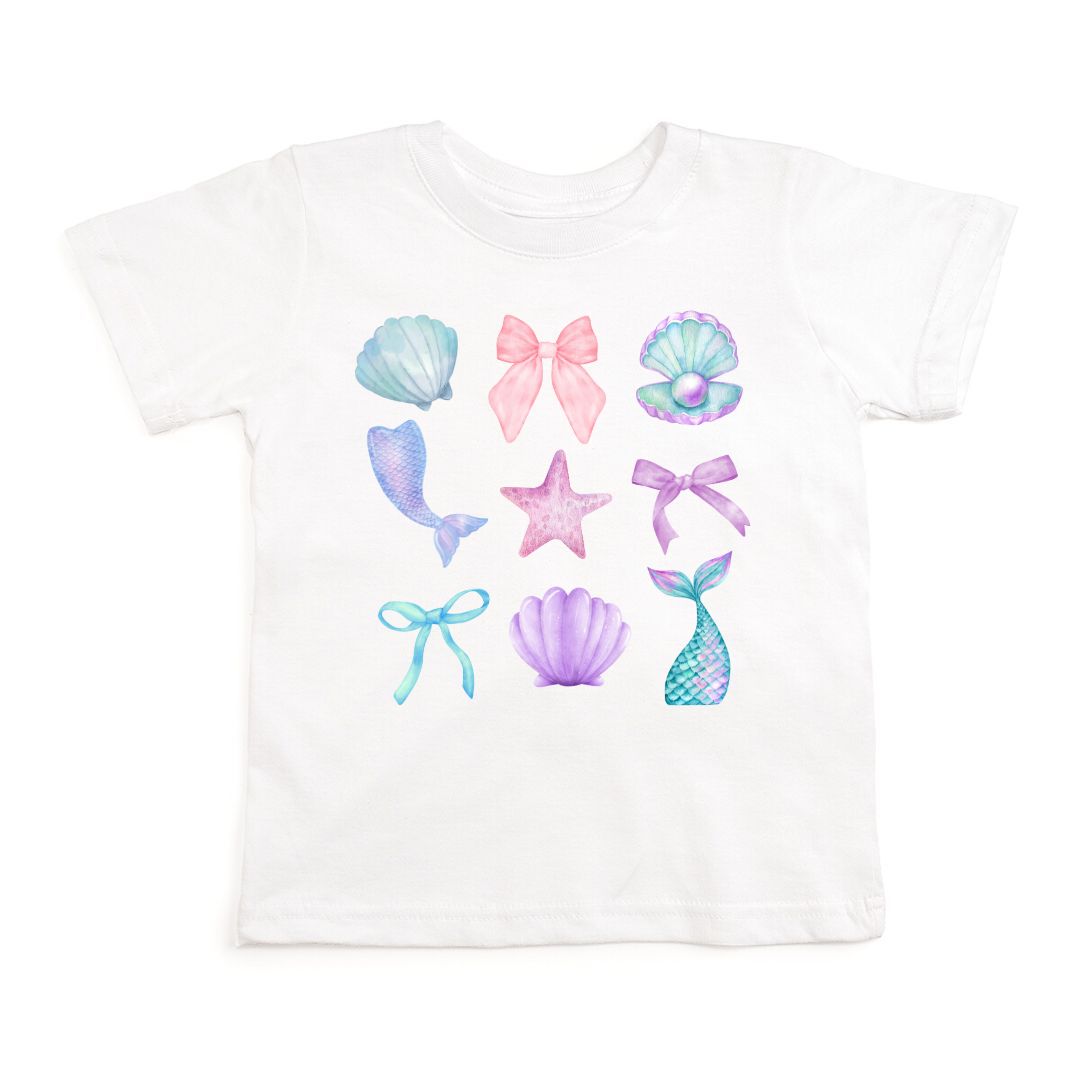 Sweet Wink Mermaid Cutie Short Sleeve T-Shirt - White