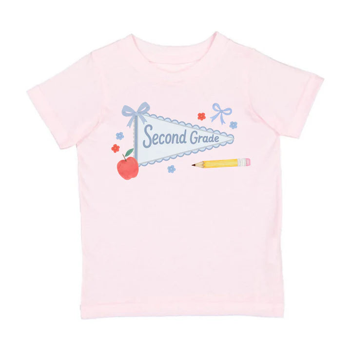 Sweet Wink Second Grade Pennant Short Sleeve T-Shirt