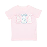 Sweet Wink Floral Bunny Patch Easter Short Sleeve T-Shirt - Ballet