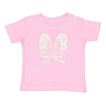 Sweet Wink Lace Bunny Bow Patch Easter Short Sleeve T-Shirt - Pink
