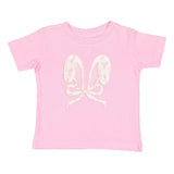Sweet Wink Lace Bunny Bow Patch Easter Short Sleeve T-Shirt - Pink