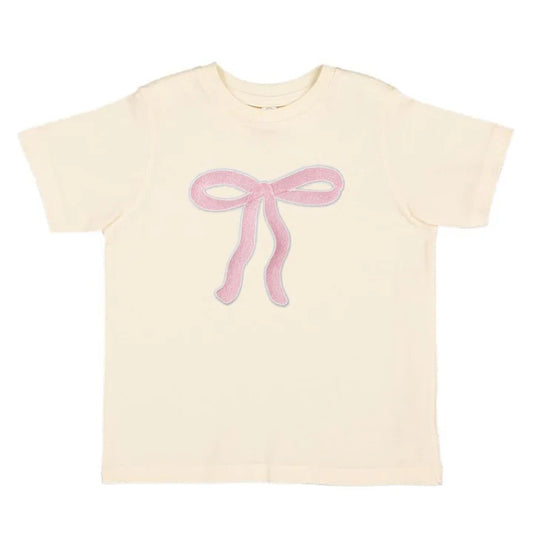 Sweet Wink Coquette Bow Patch Short Sleeve T-Shirt - Ballet