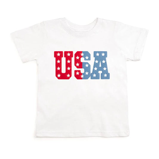 Sweet Wink USA Puff Ink Short Sleeve T-Shirt- White