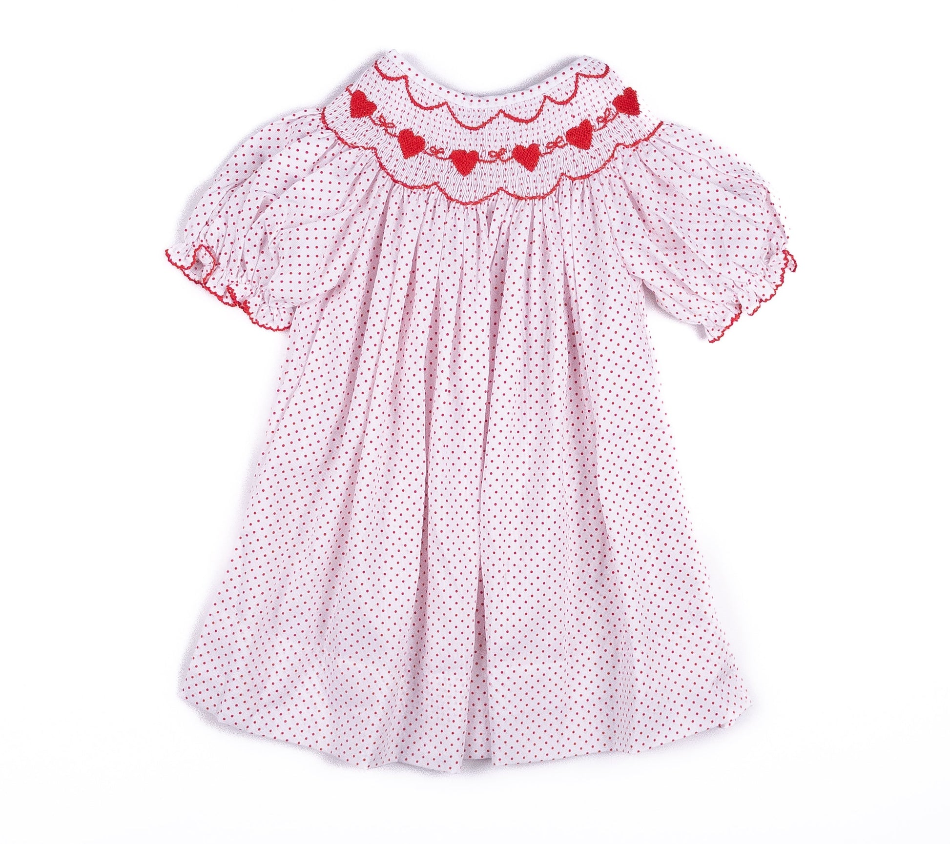 Shop Teeta Hearts Red Bitty Dot Dress