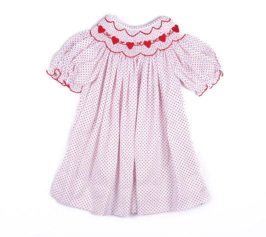 Shop Teeta Hearts Red Bitty Dot Dress