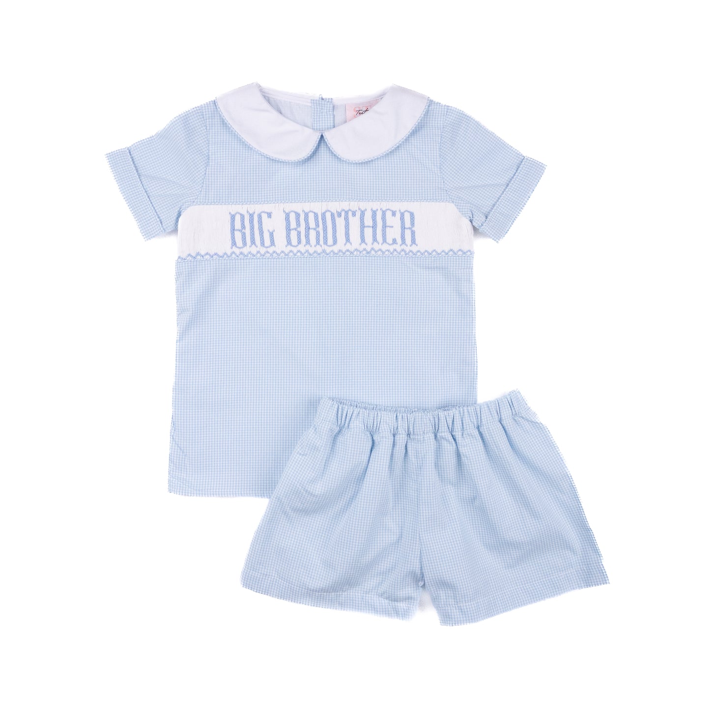 Big Brother Short Set- Blue Gingham