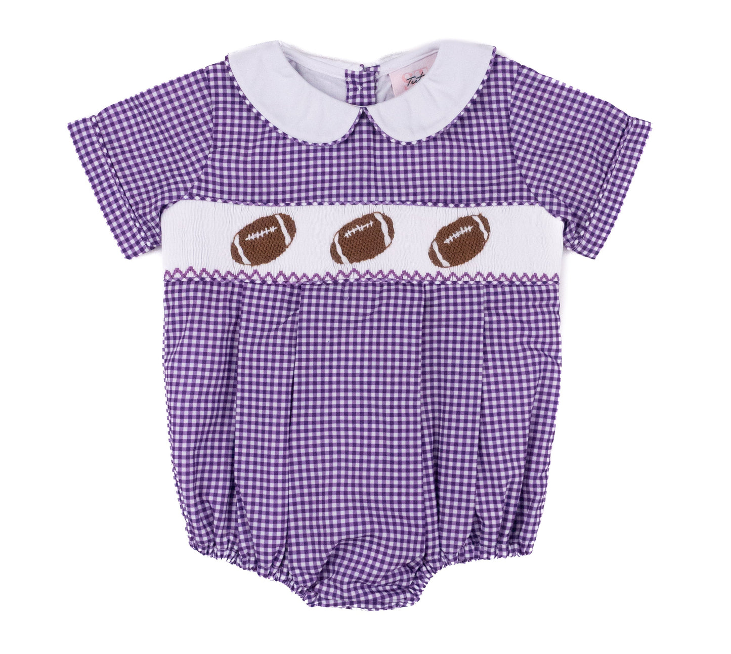 Shop Teeta Purple Gingham Football Bubble