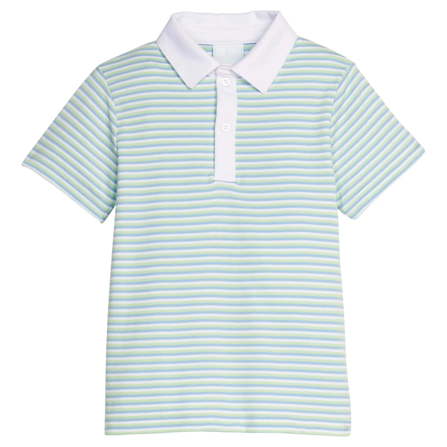 Short Sleeve Solid Polo - Greenview Stripe