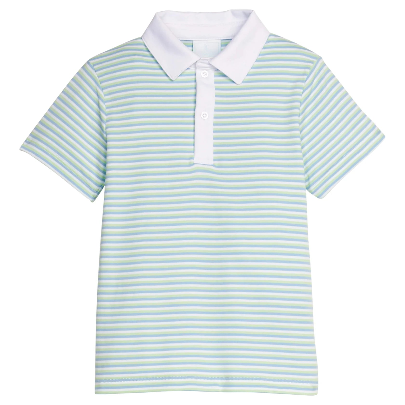 Short Sleeve Solid Polo - Greenview Stripe