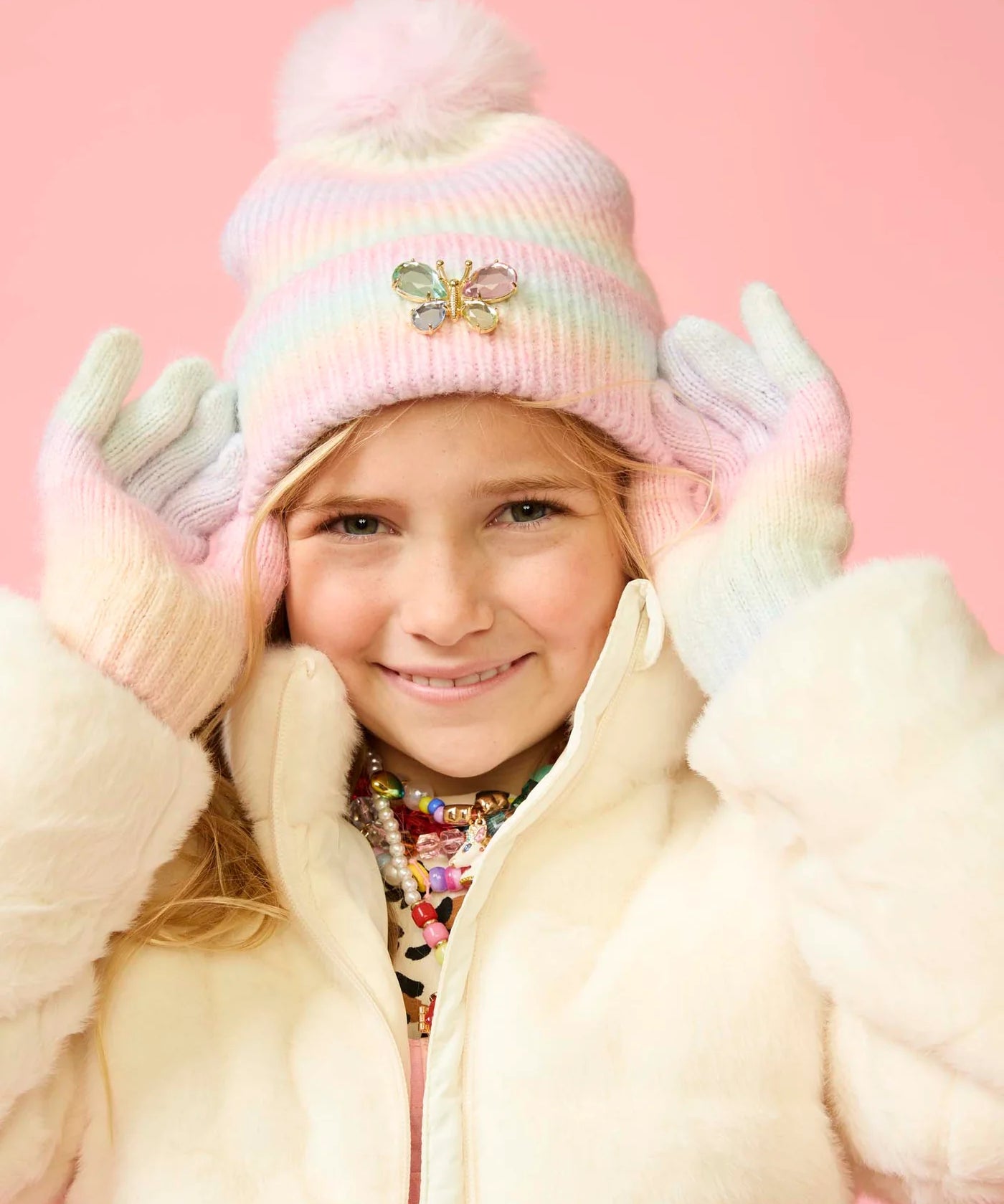 Super Smalls Pastel Rainbow Beanie