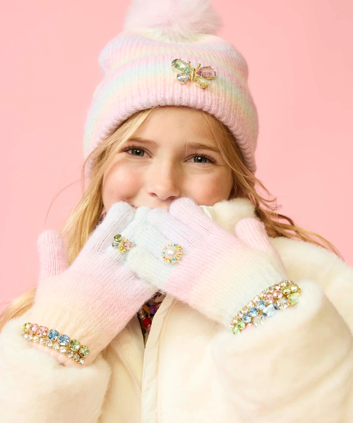 Super Smalls Pastel Rainbow Gloves