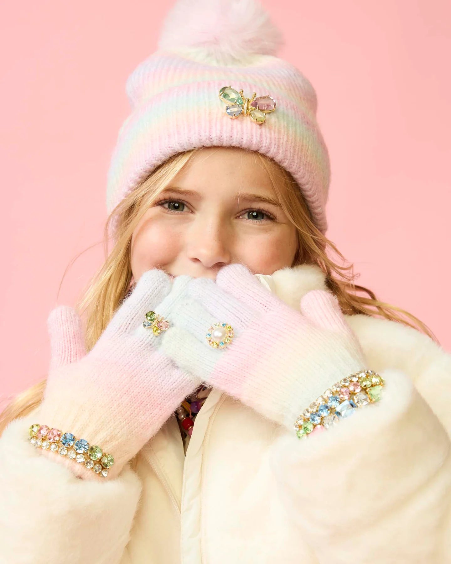 Super Smalls Pastel Rainbow Gloves