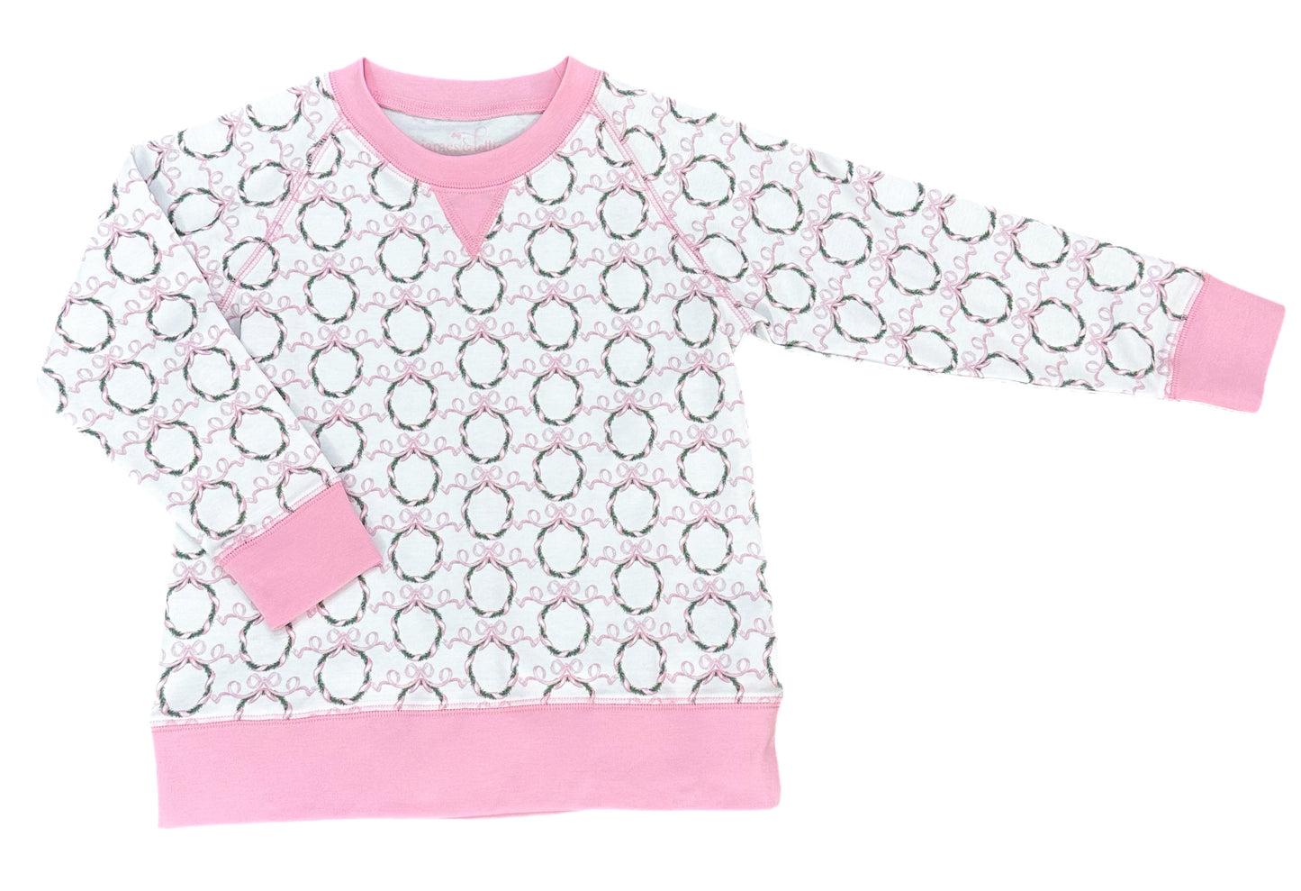 James and Lottie Pink Wreath Sidney Sweatshirt