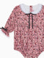 Dusty Pink Floral Baby Girl Romper
