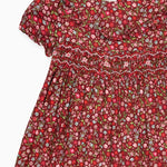 La Coqueta Burgundy Floral Silvana Baby Girl Hand-Smocked Set