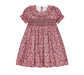 Dusty Pink Floral Silvana Girl Hand Smocked Dress