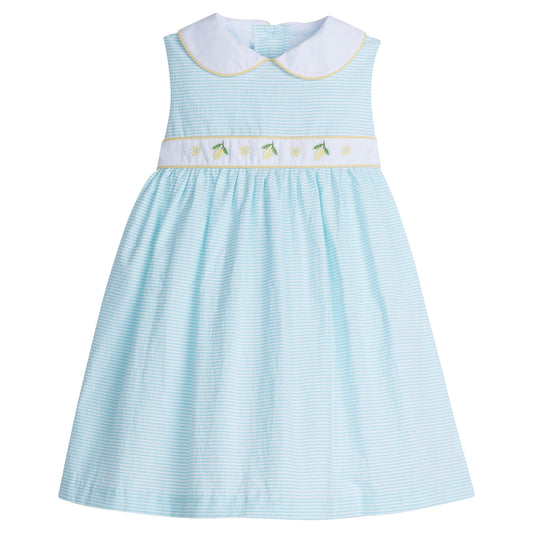 Little English Sleeveless Charlotte Dress- Lemons