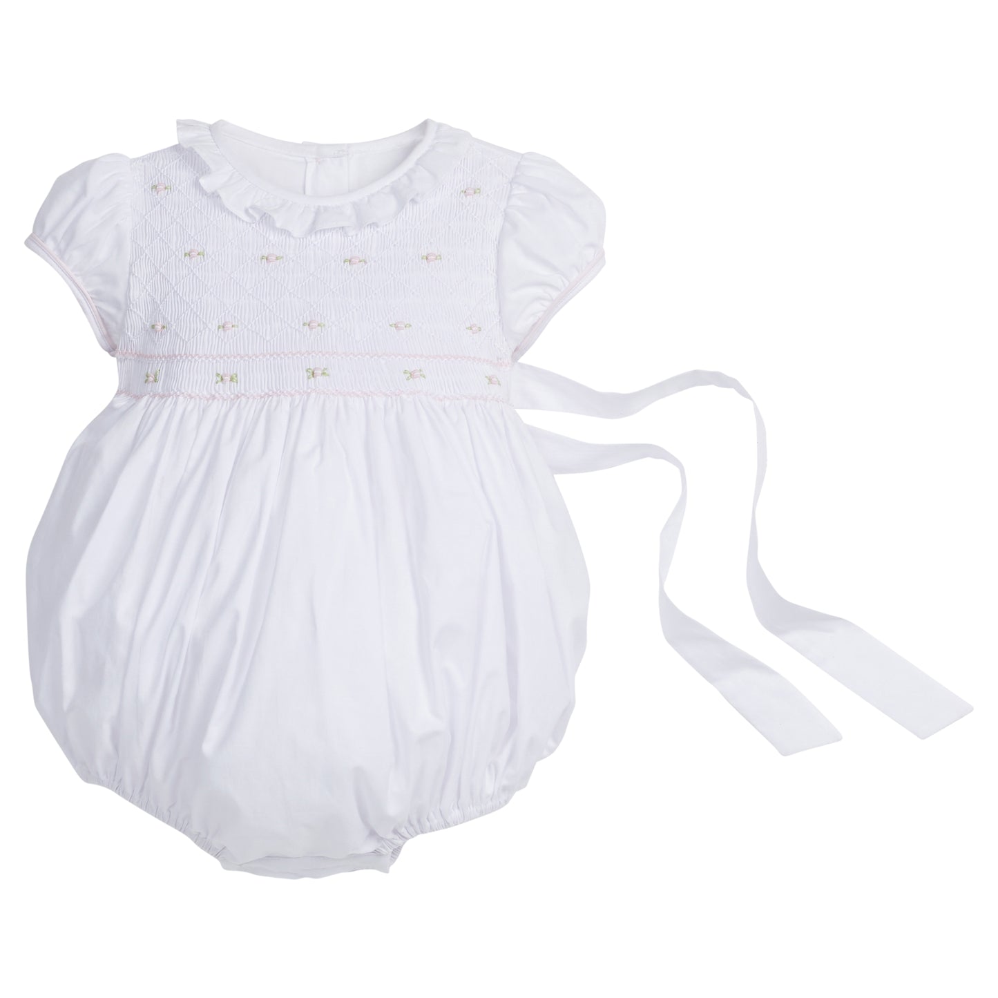 Little English Smocked Claiborne Bubble- Rosebuds