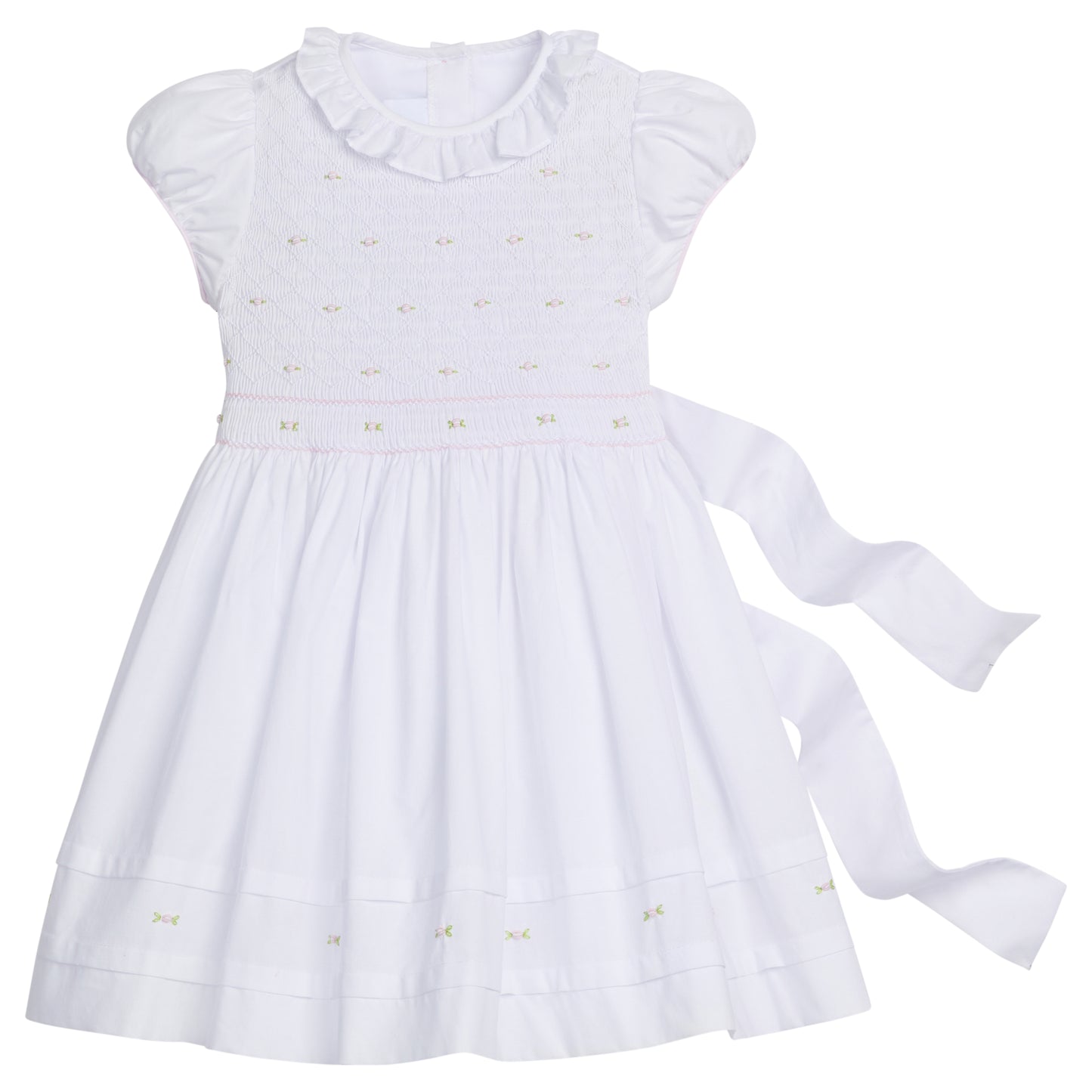 Little English Smocked Claiborne Dress- Rosebuds