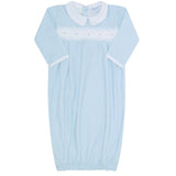 Nellapima Blue Gingham Smocked Gown