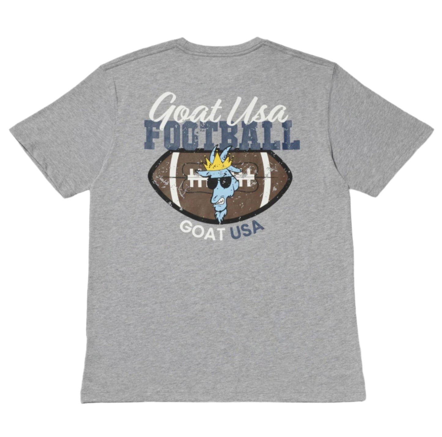 GOAT USA Game Time Football T-Shirt- Gray