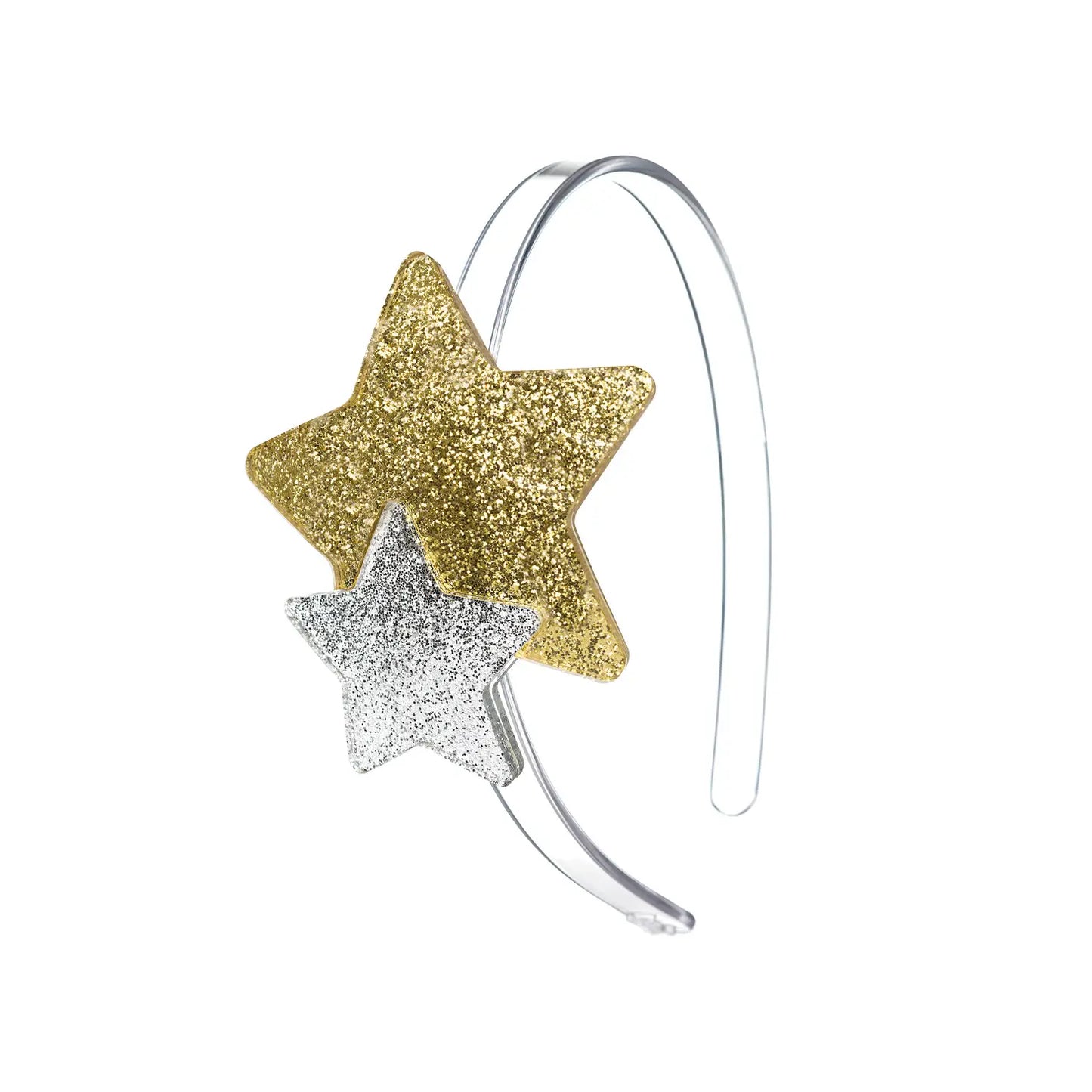 Lilies & Roses Stars Double Gold and Silver Headband