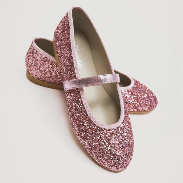 Stella Pink Glitter Mary Janes