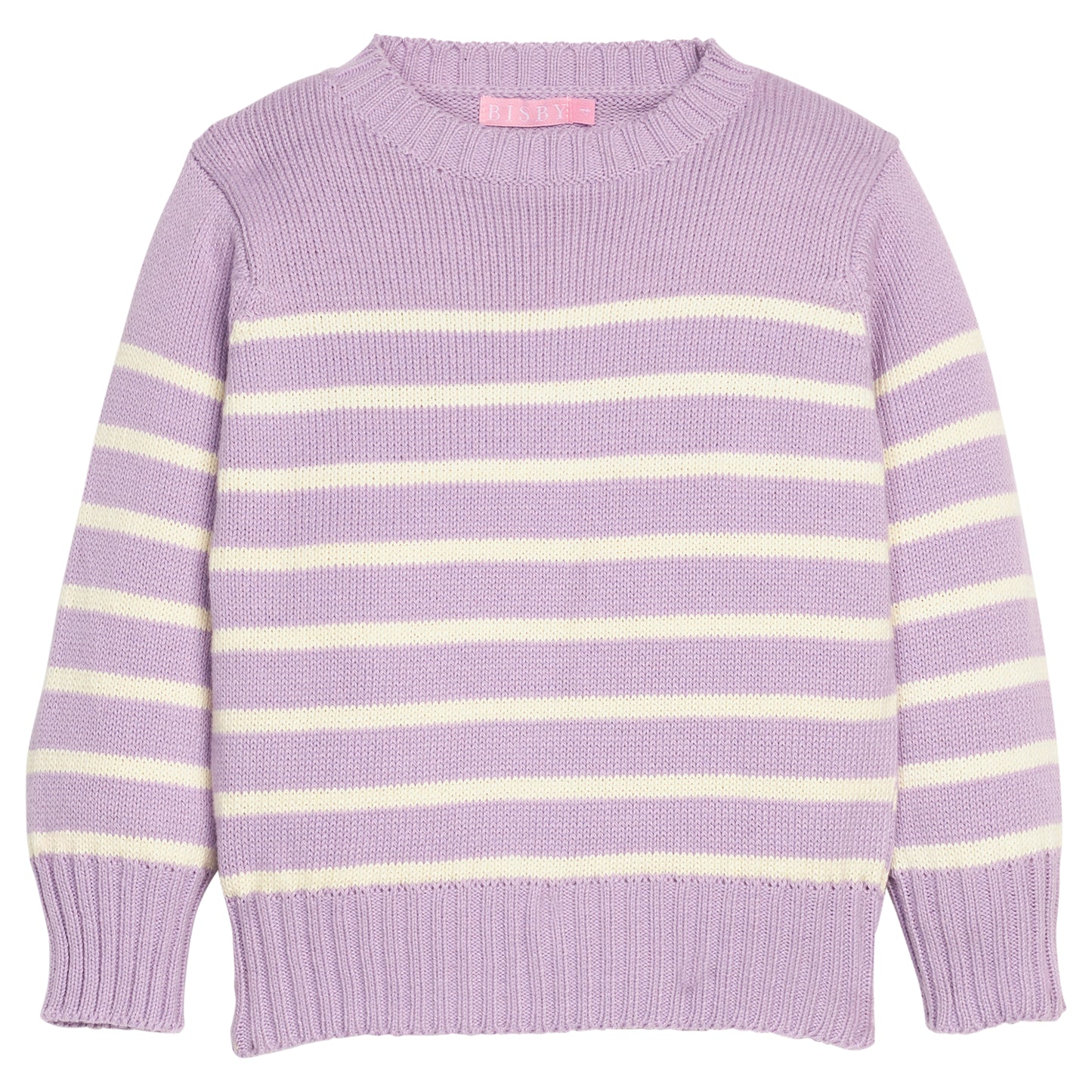 BISBY Striped Sweater- Lavender
