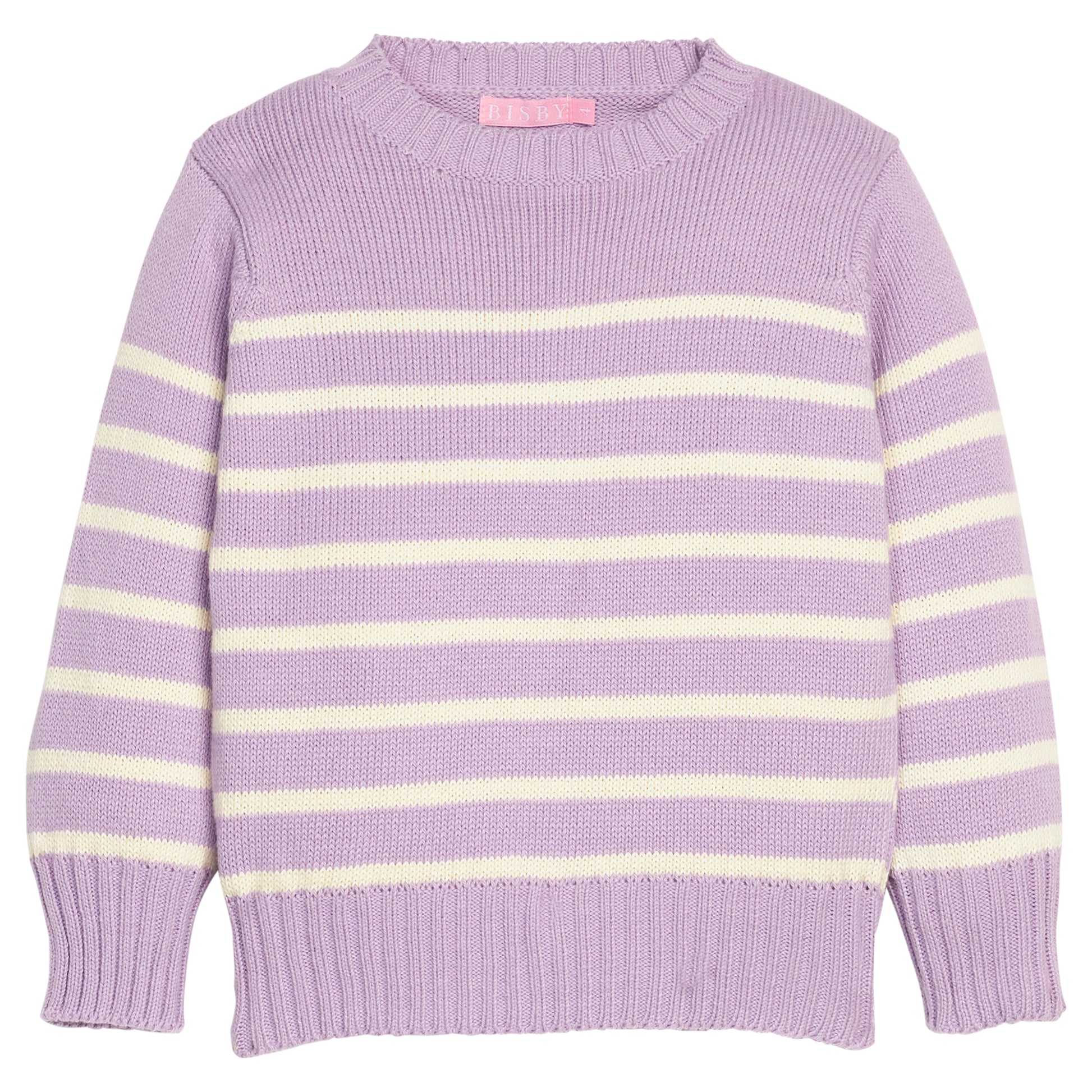 BISBY Striped Sweater- Lavender
